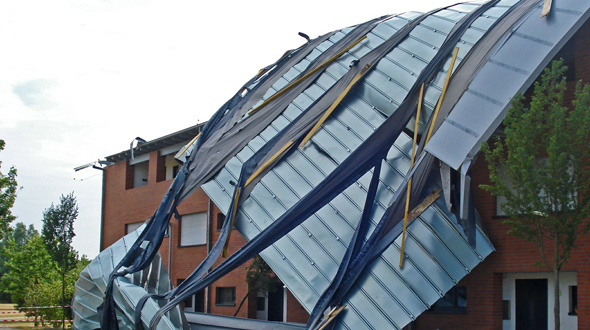 Commercial roof damage assessment repair Atlanta Ga