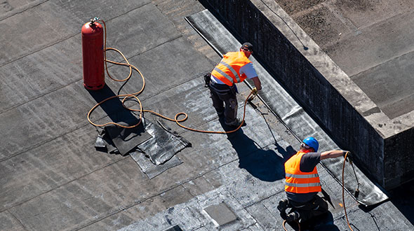 Efficient BUR roofing system installation