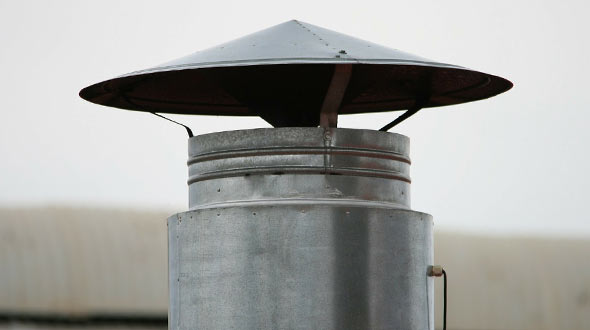 Chimney leaks are common when the cap is defective or missing
