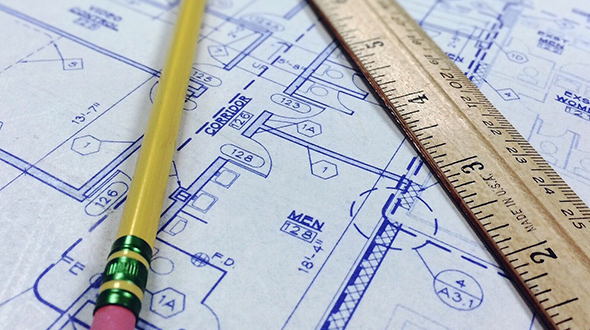 Commercial roof load capacity found on original building blueprints