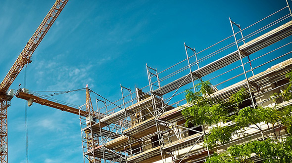 Commercial building and roof construction