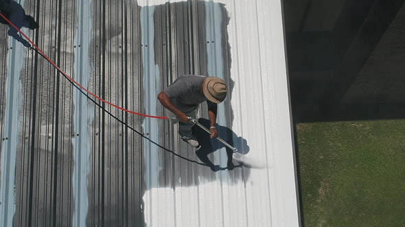 Installation of Commercial roofing system