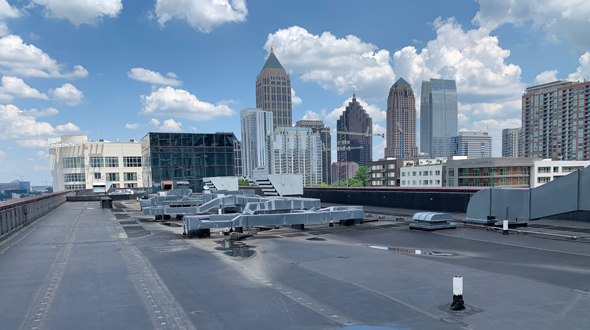 Atlanta commercial roof with EPDM roofing systems installed