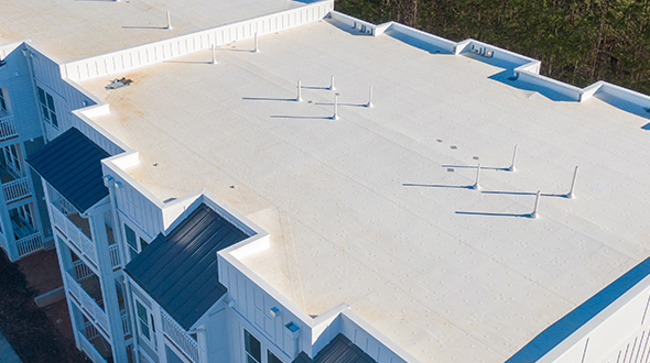 flat single-ply membrane roofing