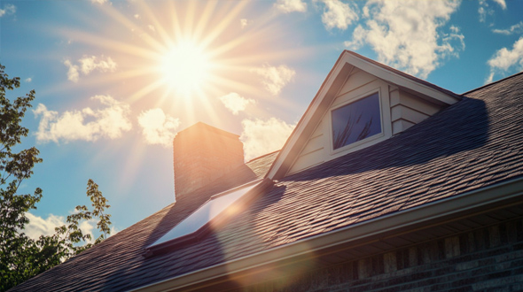 roof exposed to UV rays - damage to synthetic roofing materials