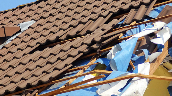 Combined with hail damage a roofing system may fail in other weather events