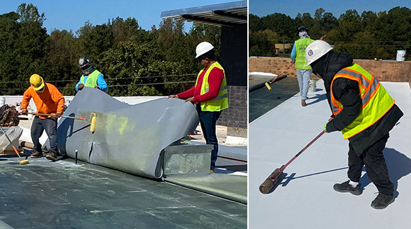 single ply roofing membrane installation