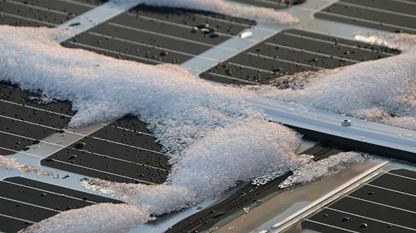 Solar panels are vulnerable to poor weather conditions