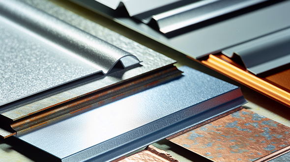 variety of metal roofing materials